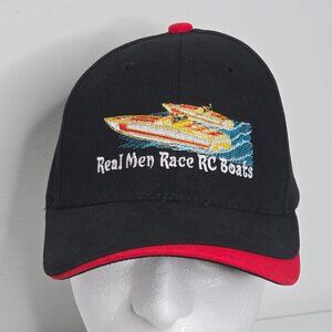 Real Men Race RC Boats Black Hat Cap Adjustable Magic Headwear